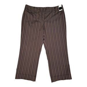 NEW New York & Company Size 12 Pinstripe Metropolitan Crop‎ Dress Pants NWT